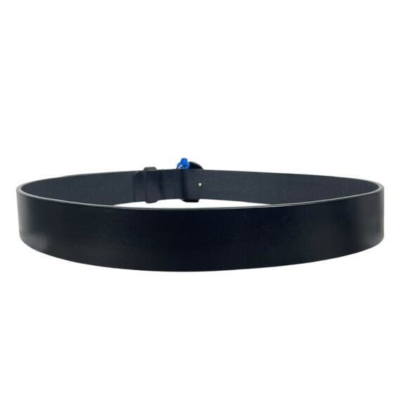 Alexander Mcqueen 3D Skull Black Leather Belt Silver Bucklet Size 90/36 - Picture 5 of 12